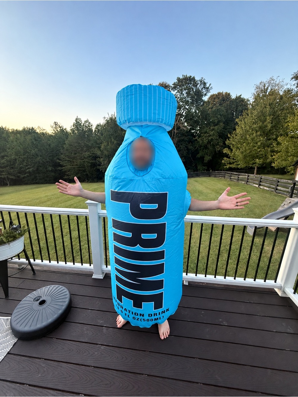 Inflatable prime bottle teen/adult costume